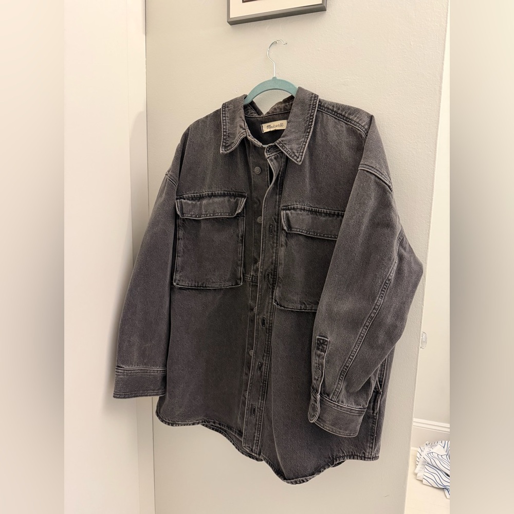 Madewell Washed Black Denim Jacket